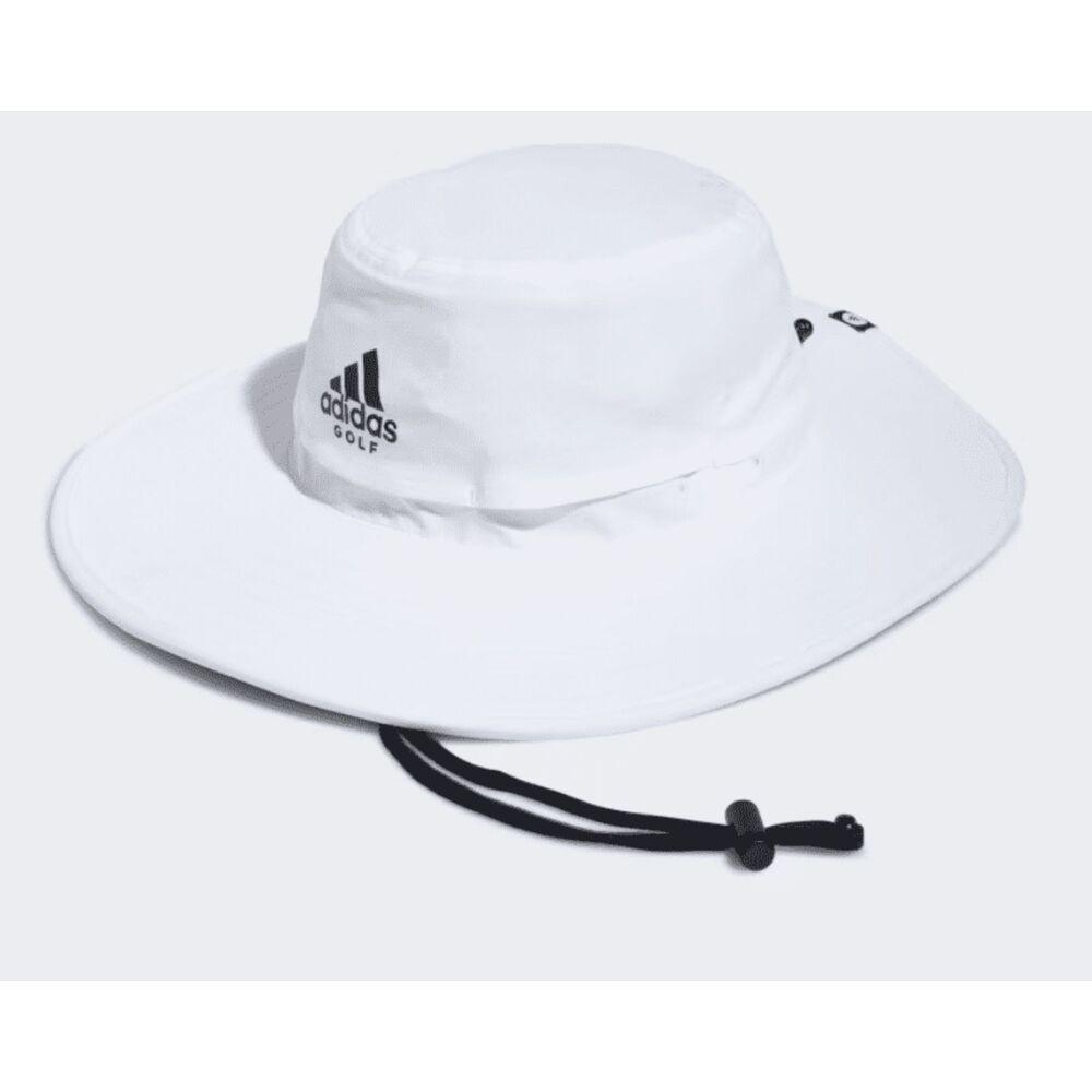 Adidas Golf Wide Brim Sun Hat White Bucket Boonie Outdoor Course Caddy Mens OS